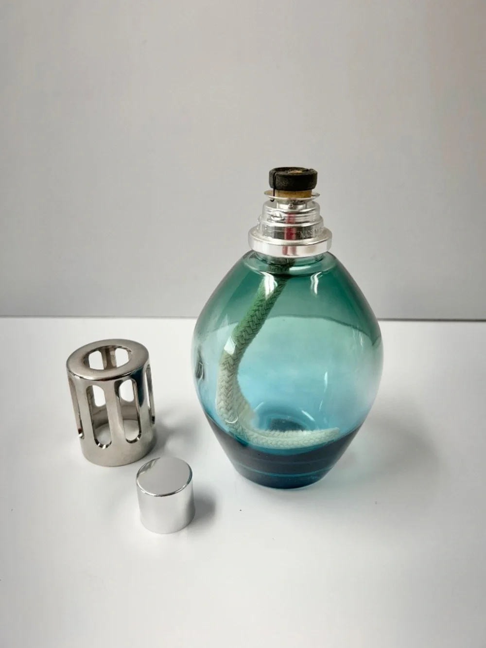 Unused Maison Berger Lampe Lamp Oval Blue Green Made in France